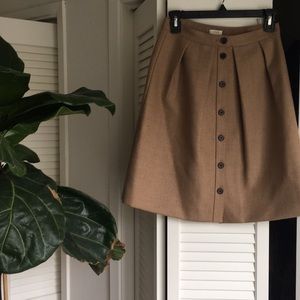 A-line 100% Wool J Crew Skirt